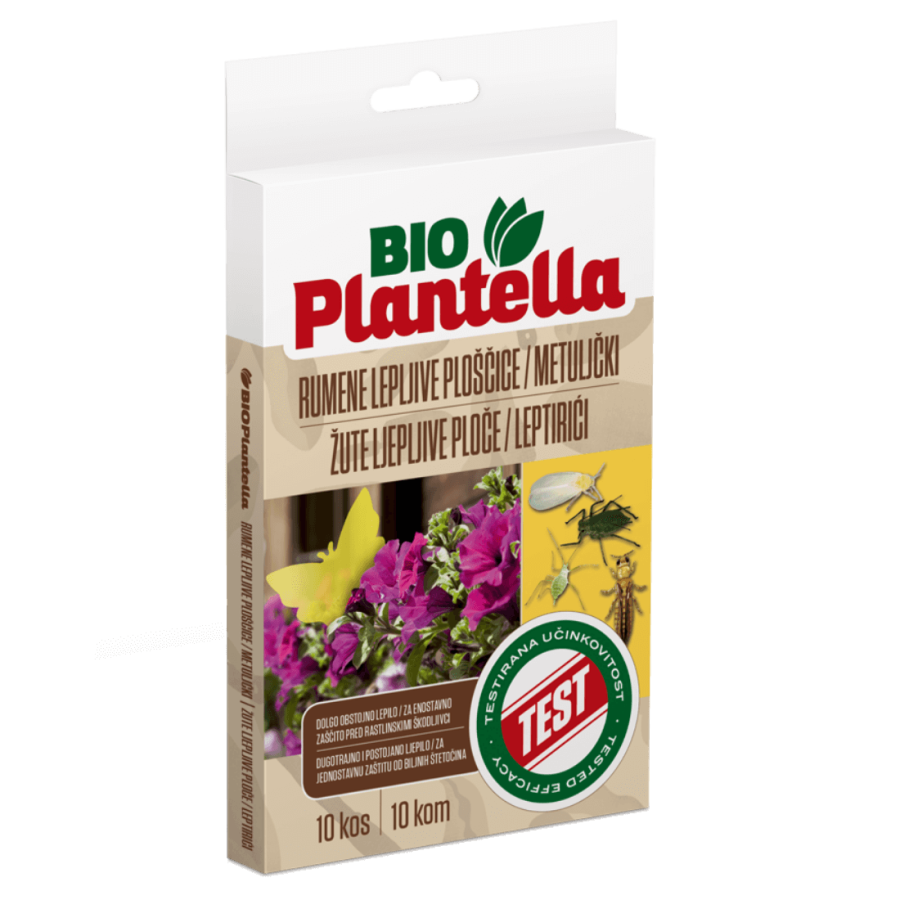 Bio Plantella Rumene lepljive ploščice – v obliki metuljčkov
